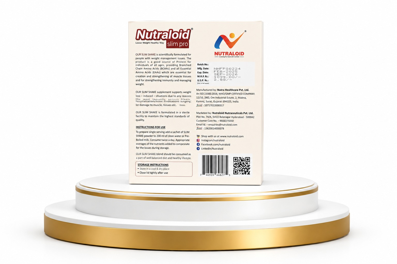 Nutraloid Slim Weight Loss Protein Powder (Vanilla Delight) - Image 4